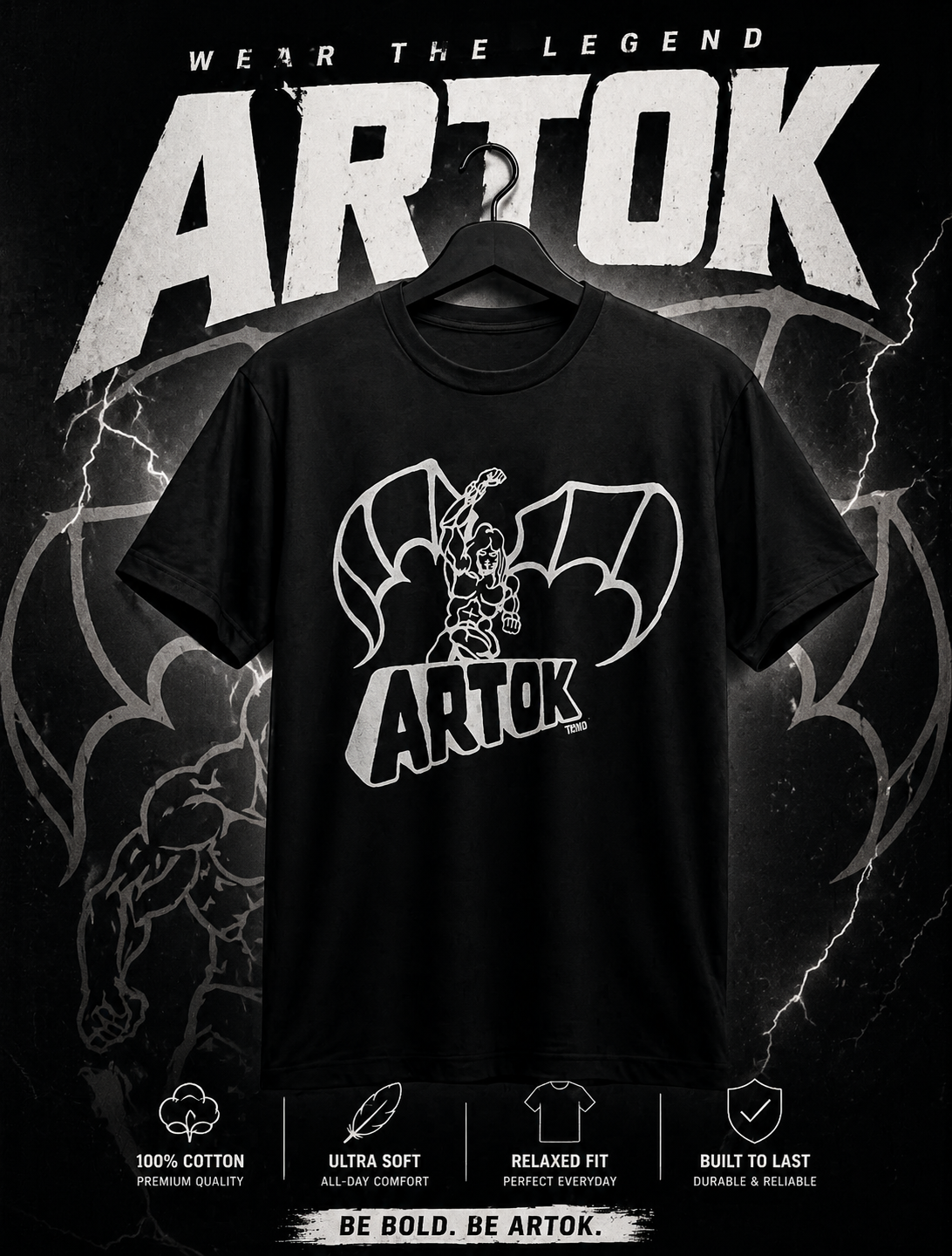Rock Vintage T-shirt Artok Logo men’s