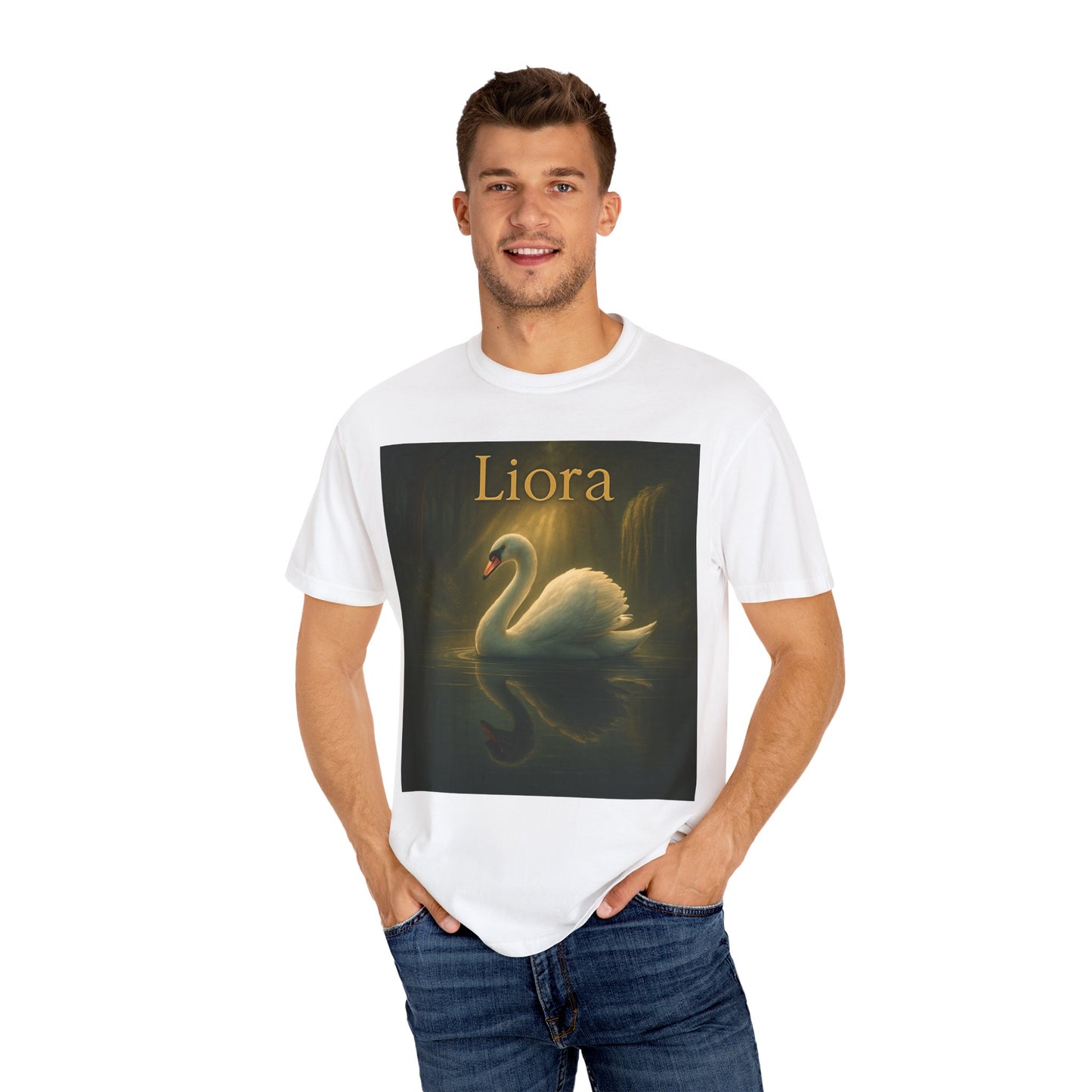 Liora. Elegant Swan T-Shirt, Soft Unisex Tee, Personalized Gift, Nature Lover Shirt, Casual Wear, Birthday Present, Art Inspired Fashion