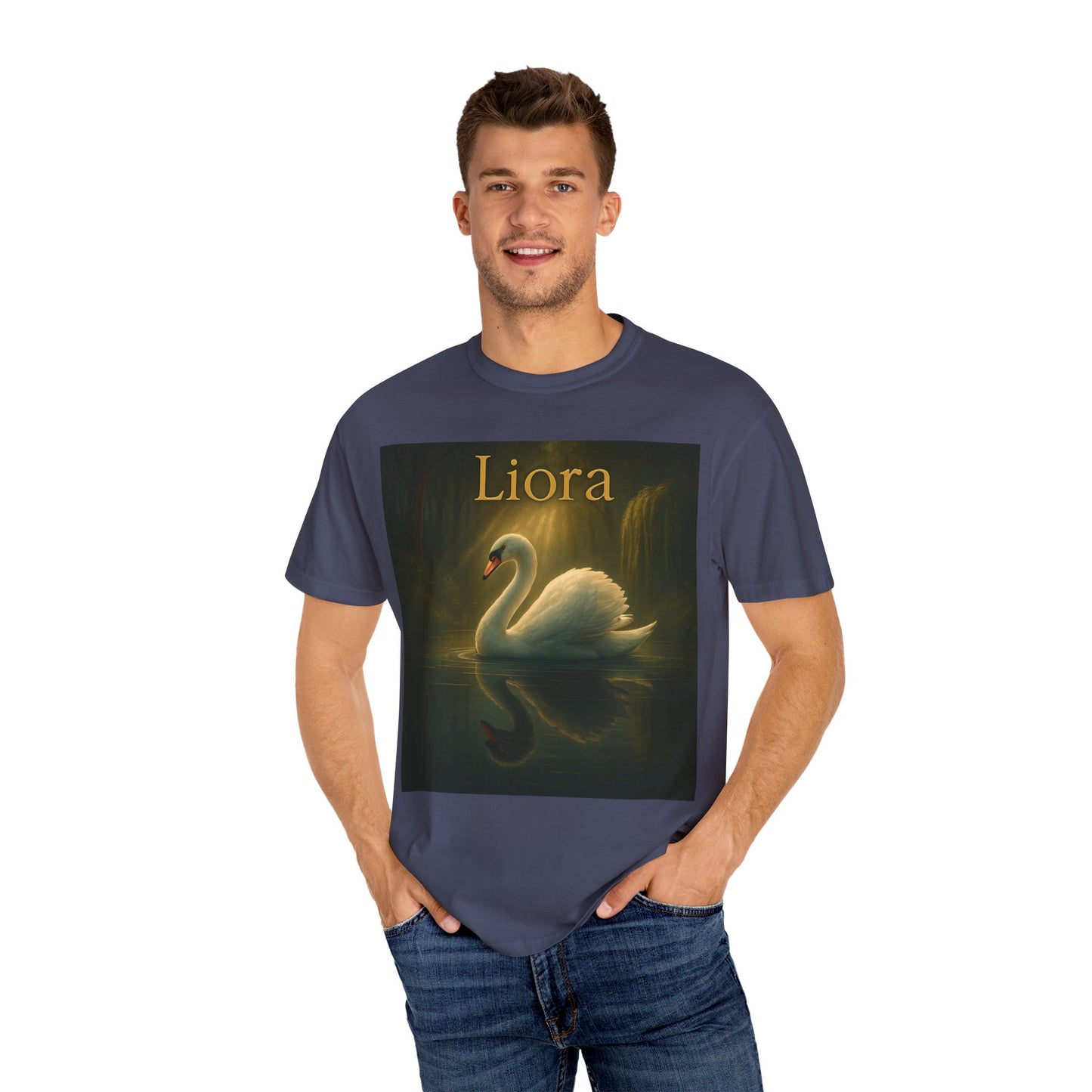 Liora. Elegant Swan T-Shirt, Soft Unisex Tee, Personalized Gift, Nature Lover Shirt, Casual Wear, Birthday Present, Art Inspired Fashion