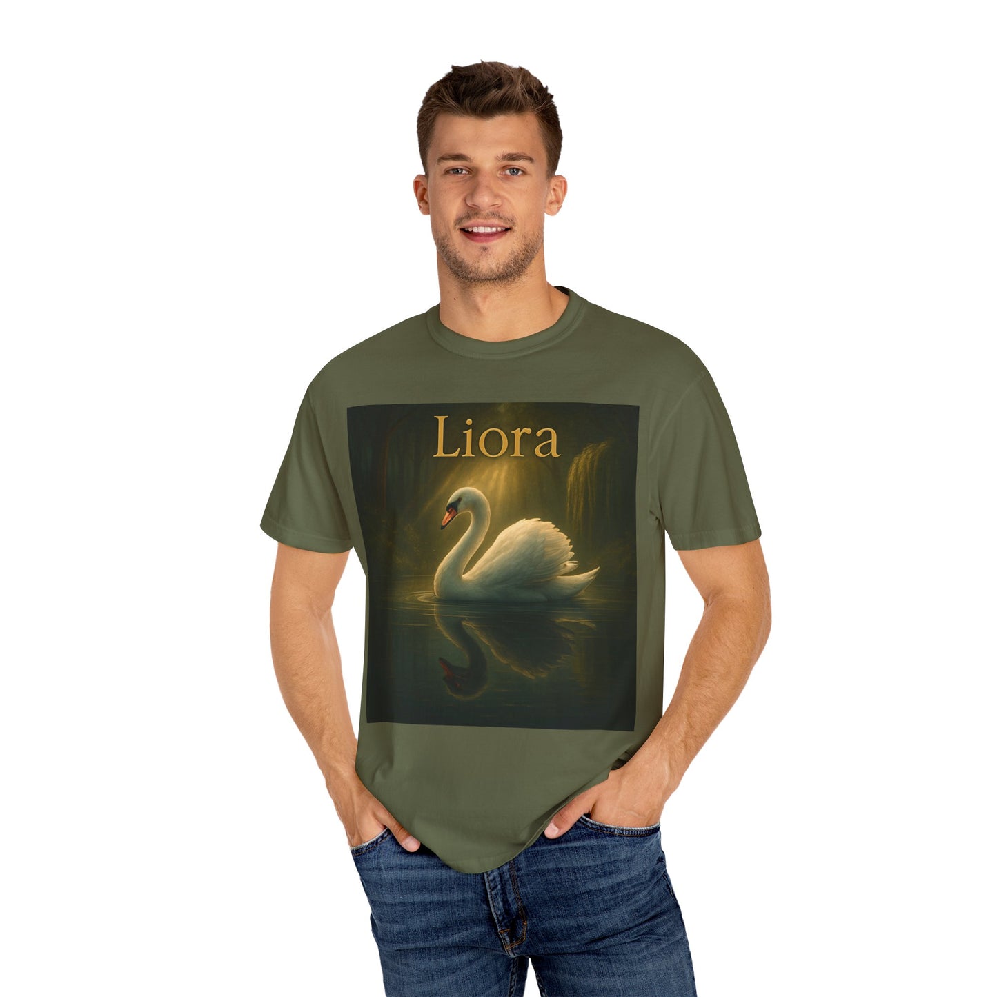 Liora. Elegant Swan T-Shirt, Soft Unisex Tee, Personalized Gift, Nature Lover Shirt, Casual Wear, Birthday Present, Art Inspired Fashion