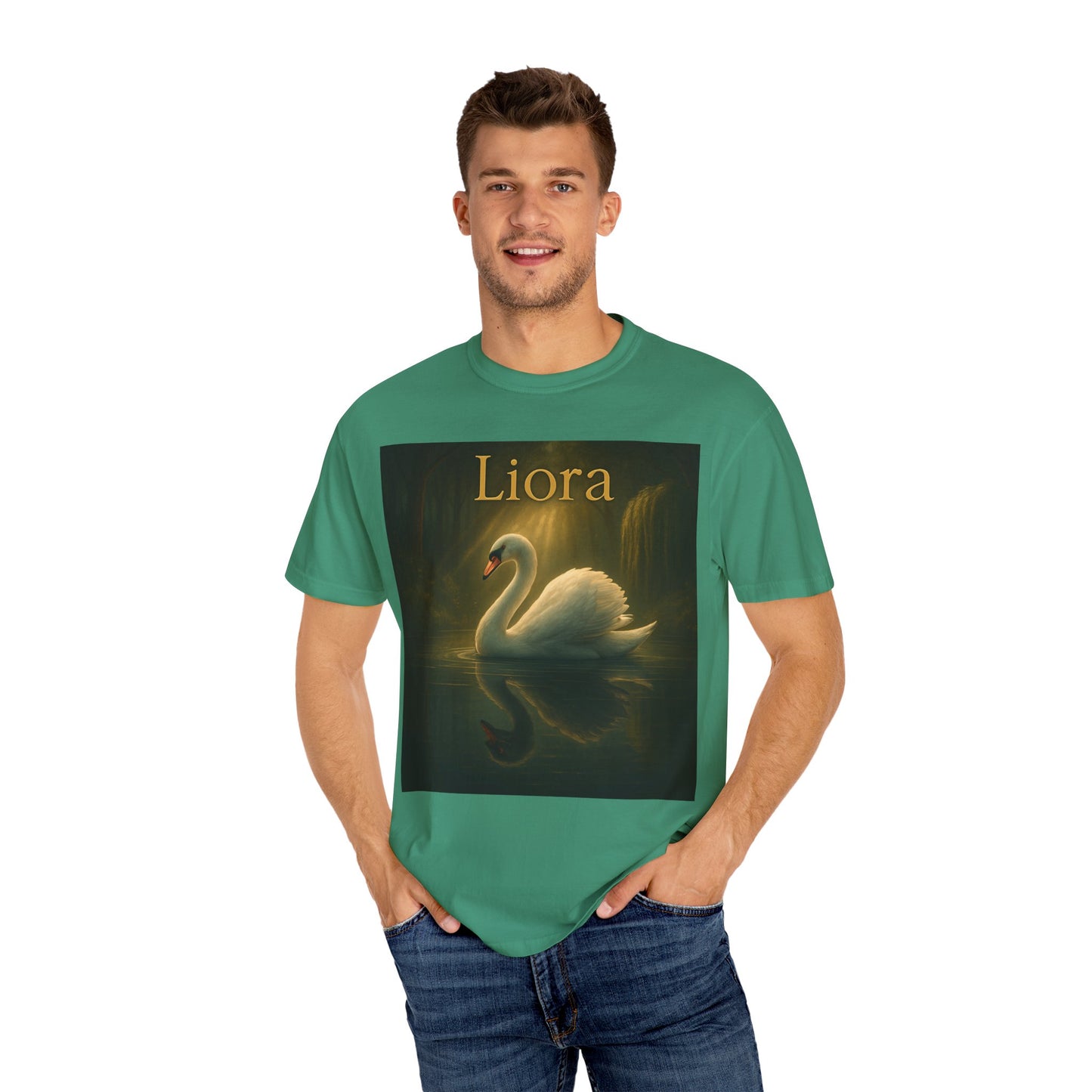 Liora. Elegant Swan T-Shirt, Soft Unisex Tee, Personalized Gift, Nature Lover Shirt, Casual Wear, Birthday Present, Art Inspired Fashion