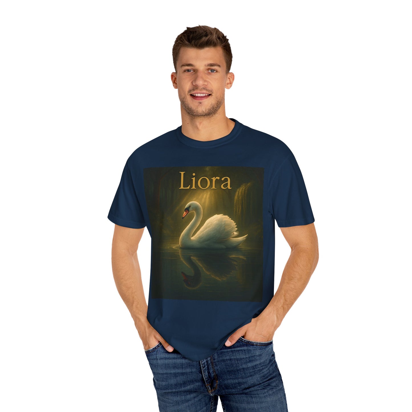 Liora. Elegant Swan T-Shirt, Soft Unisex Tee, Personalized Gift, Nature Lover Shirt, Casual Wear, Birthday Present, Art Inspired Fashion