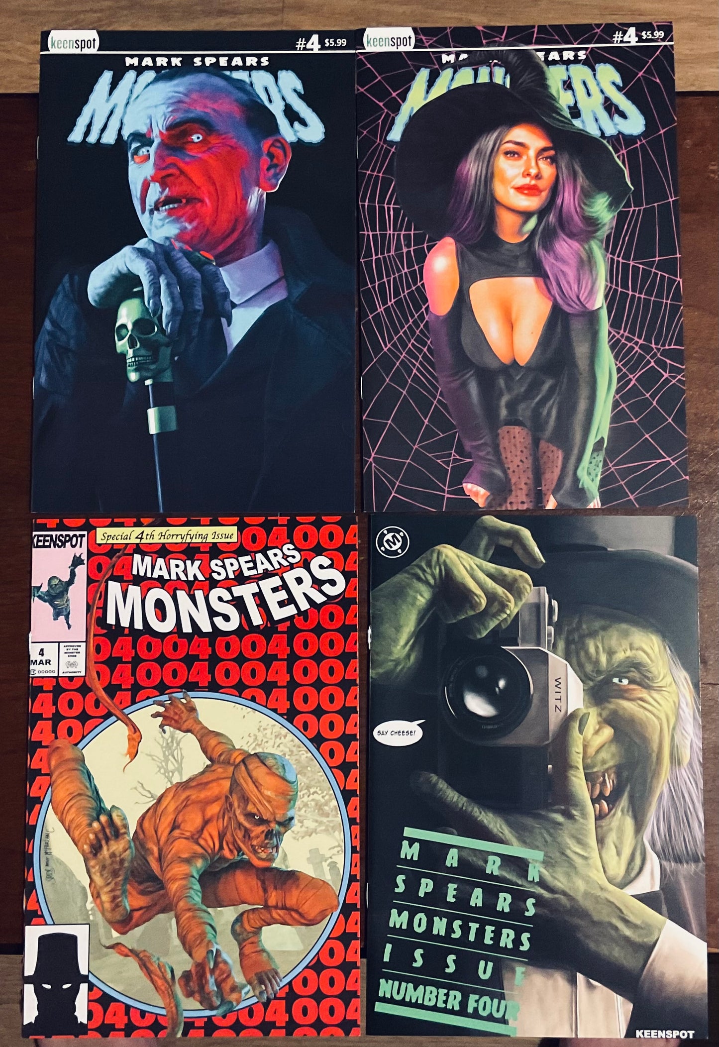 Mark Spears Monsters #4 CVR A + CVR B + CVR D + CVR E