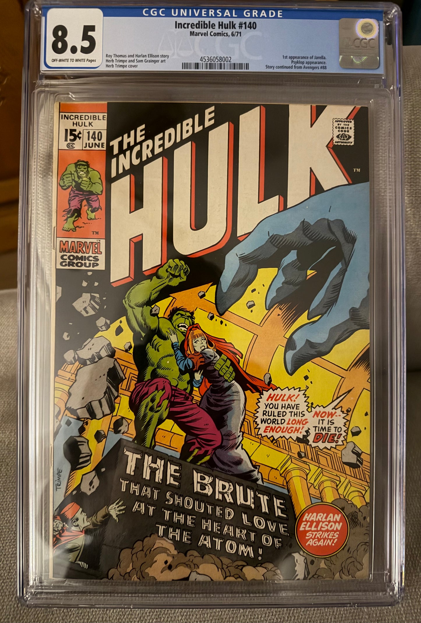 Incredible Hulk #140 CGC 8.5 - Classic Bronze Age Marvel - Collector Copy
