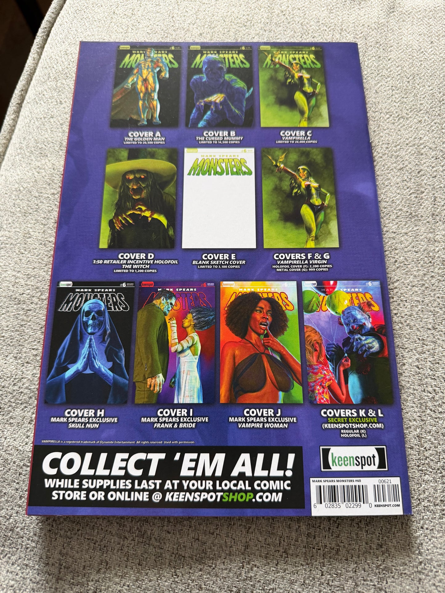 Mark Spears Monsters, Elvira/Harley Quinn + Vampirella Variants